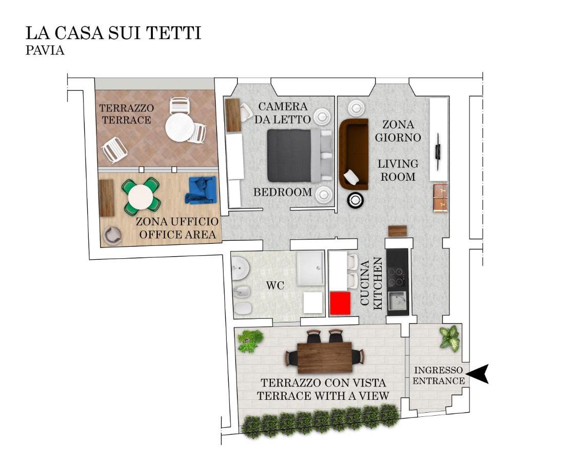 The Roof Apartment - Citycenter - By Host4U Pavia Exterior photo